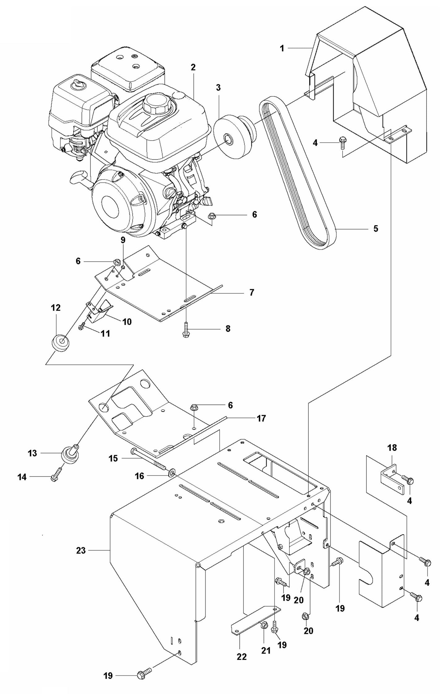 MS 610 Motor Assembly Parts