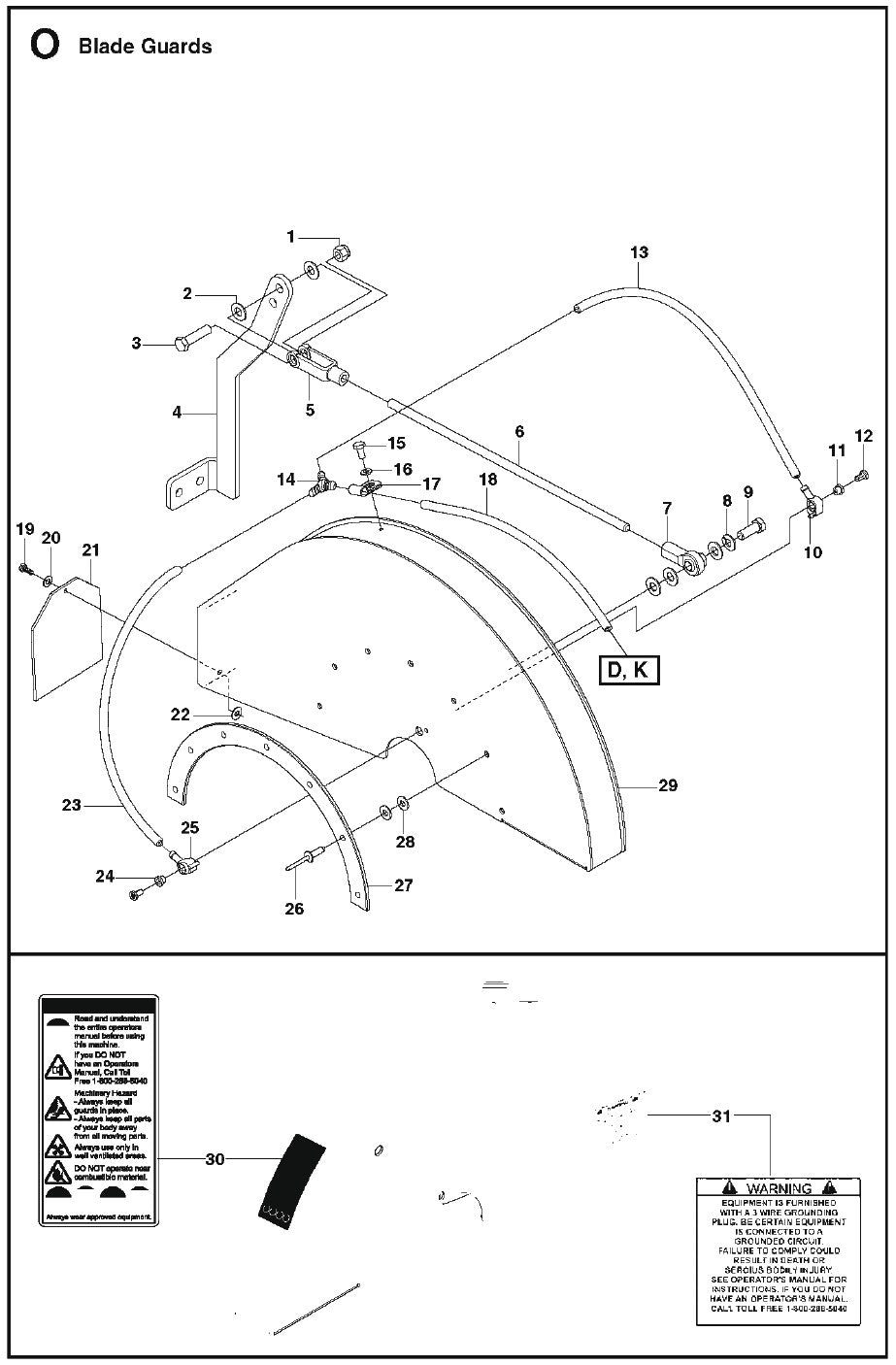 O Blade Guards Parts For MS 510 By Husqvarna