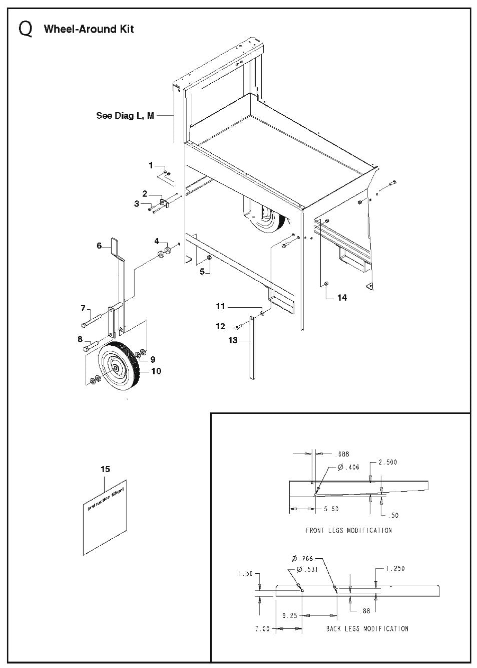 Q Wheel-Around Kit Parts For MS 510 By Husqvarna