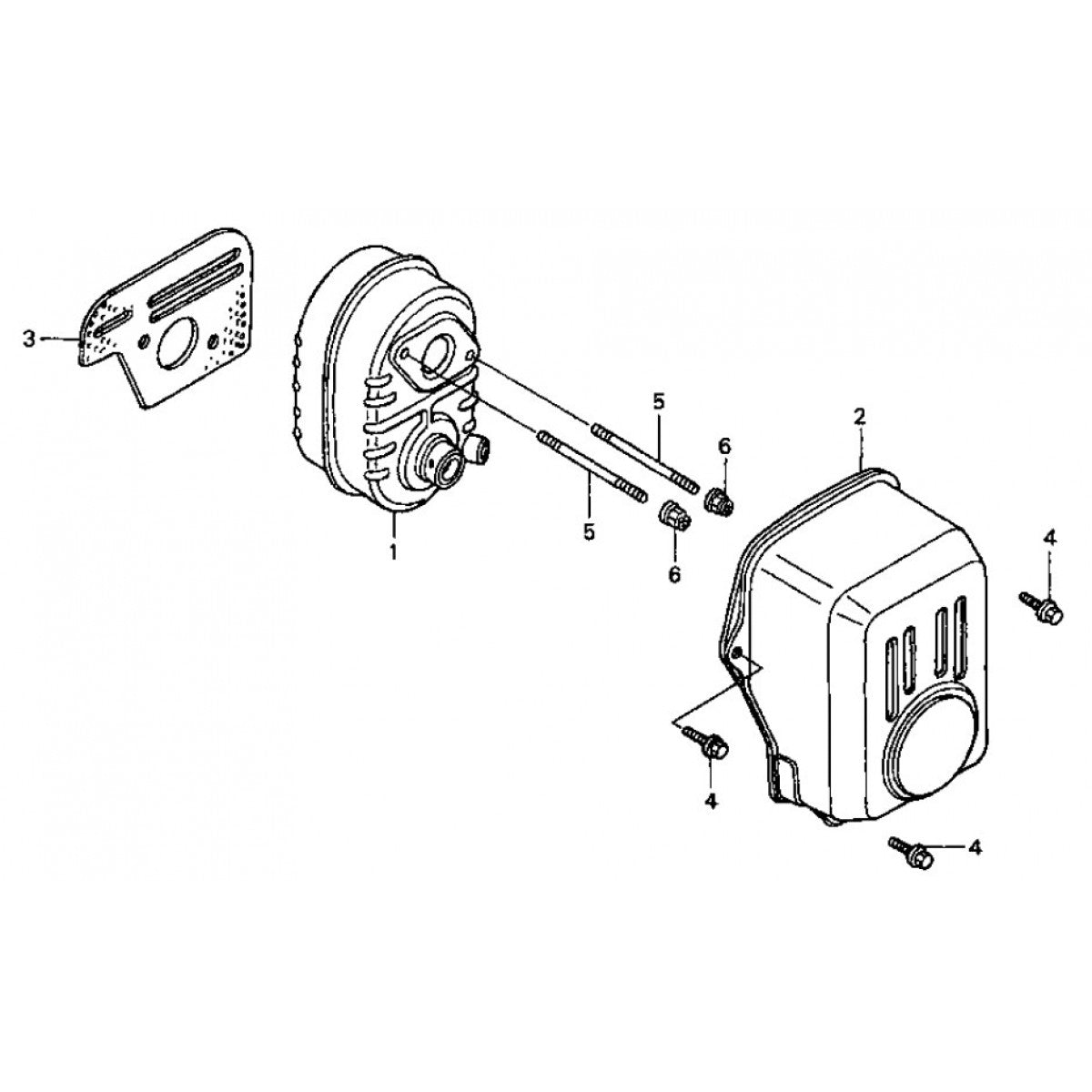 Muffler Assembly Parts-MTX60HD Honda GX100UKRBF Engine
