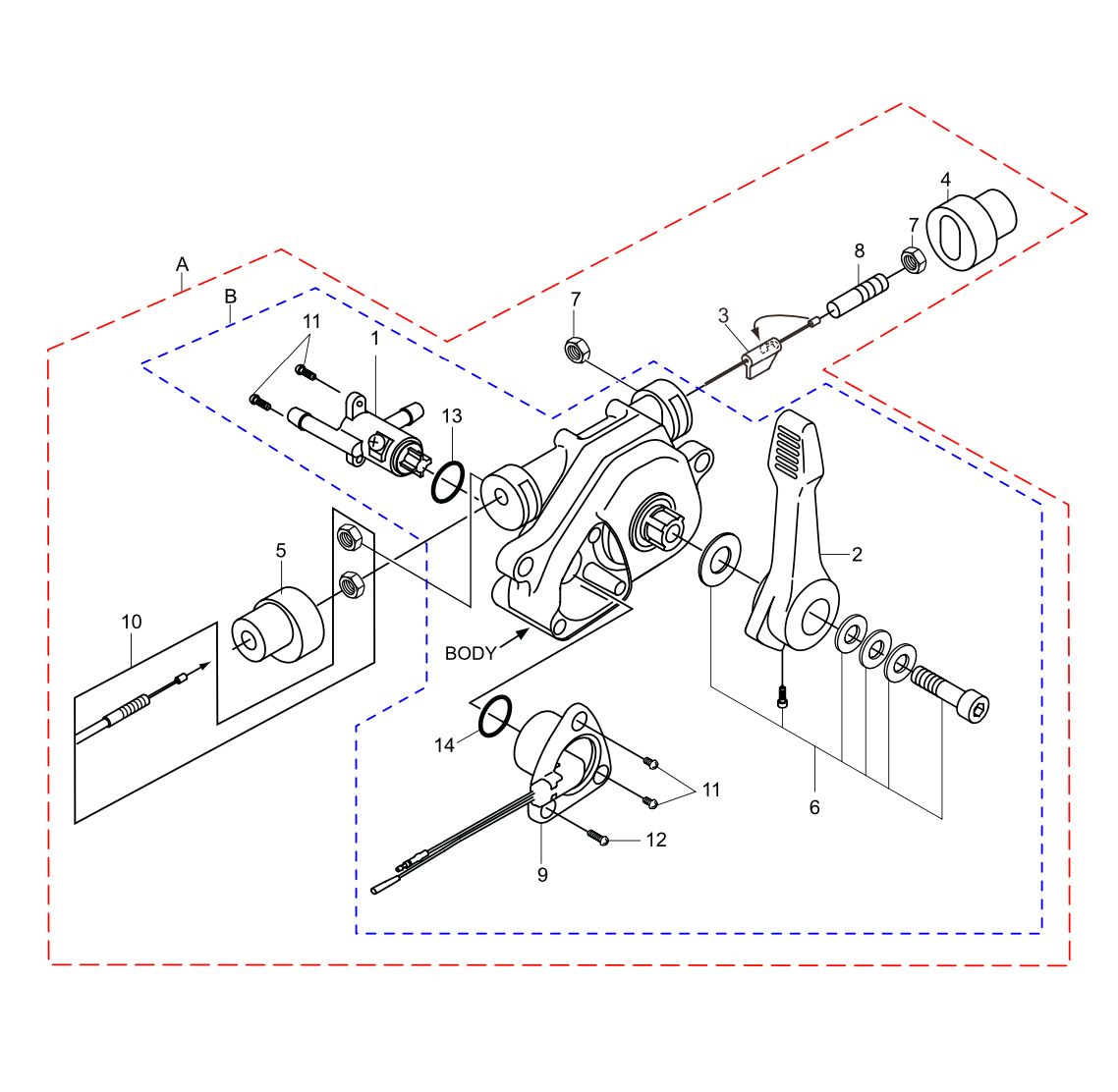 Combination Lever Assembly Parts-MTX60HD
