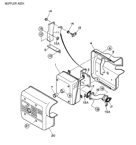 GA-6RE GA-6REA Muffler Assembly Parts By Multiquip