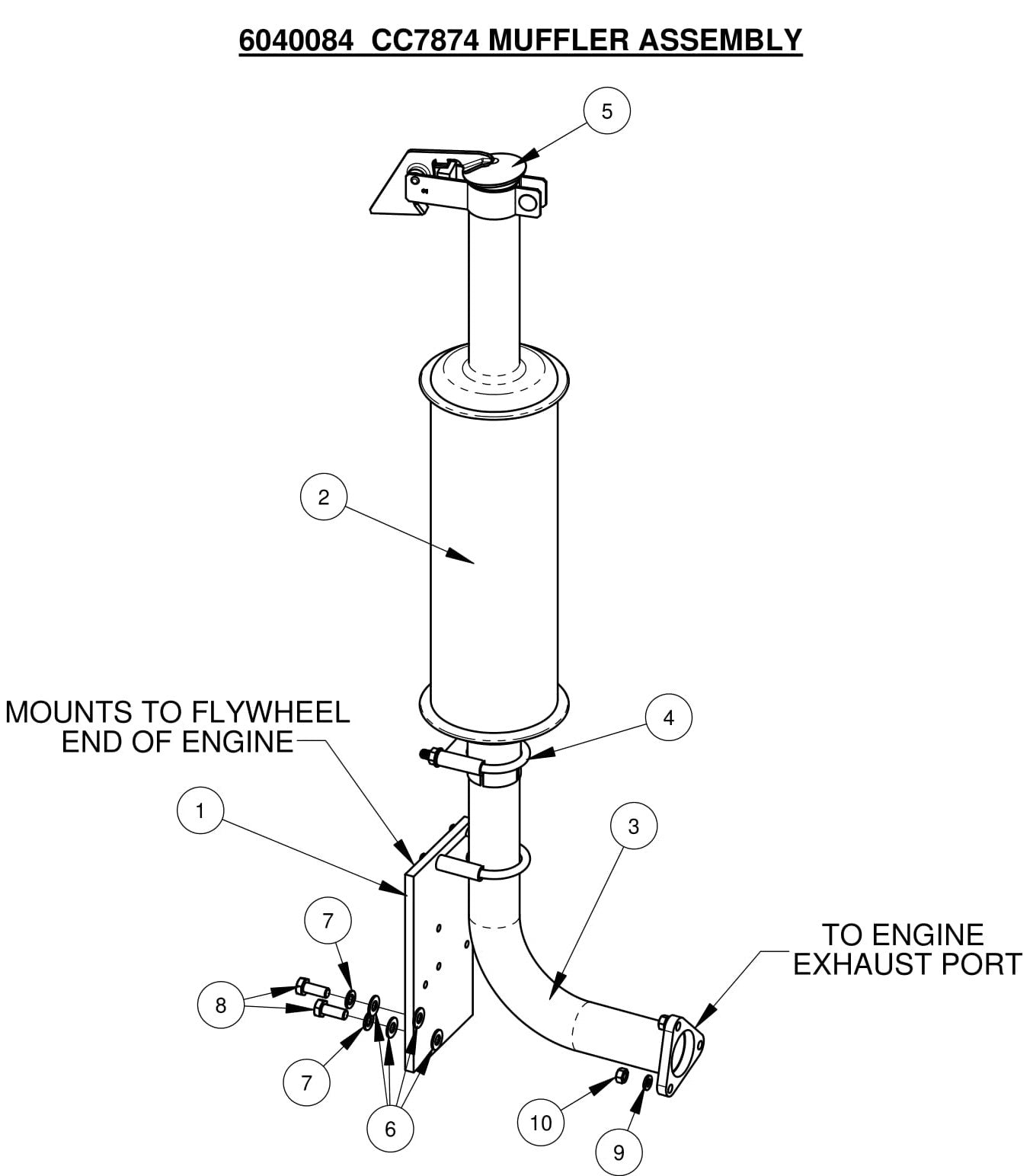 CC7874XL Muffler Assembly