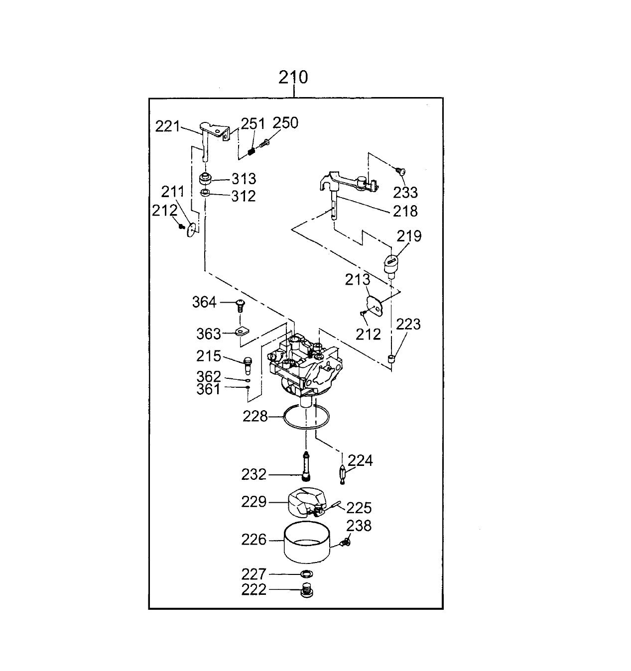 MVC40G Robin EH09-2D Carburetor Assembly Parts