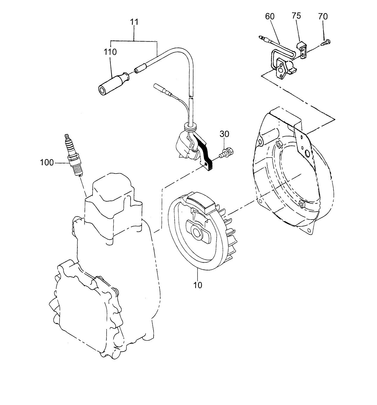 MVC40G Robin EH09-2D Electric Device Assembly Parts