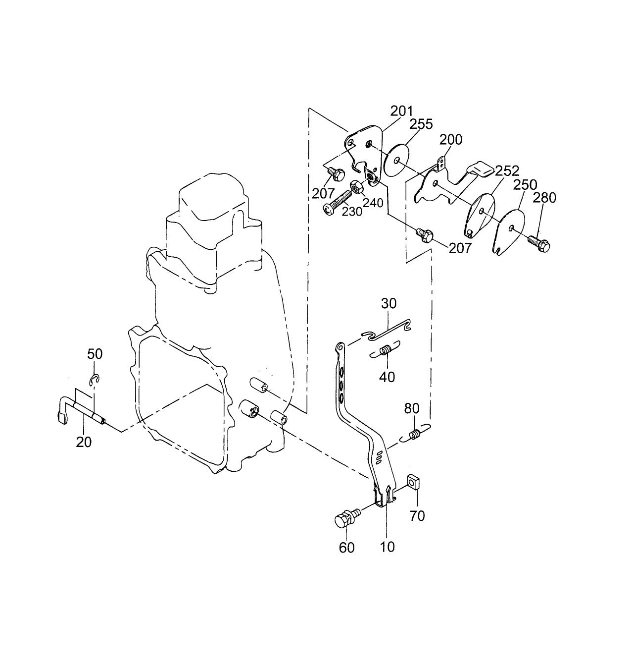 MVC40G Robin EH09-2D Governor Assembly Parts