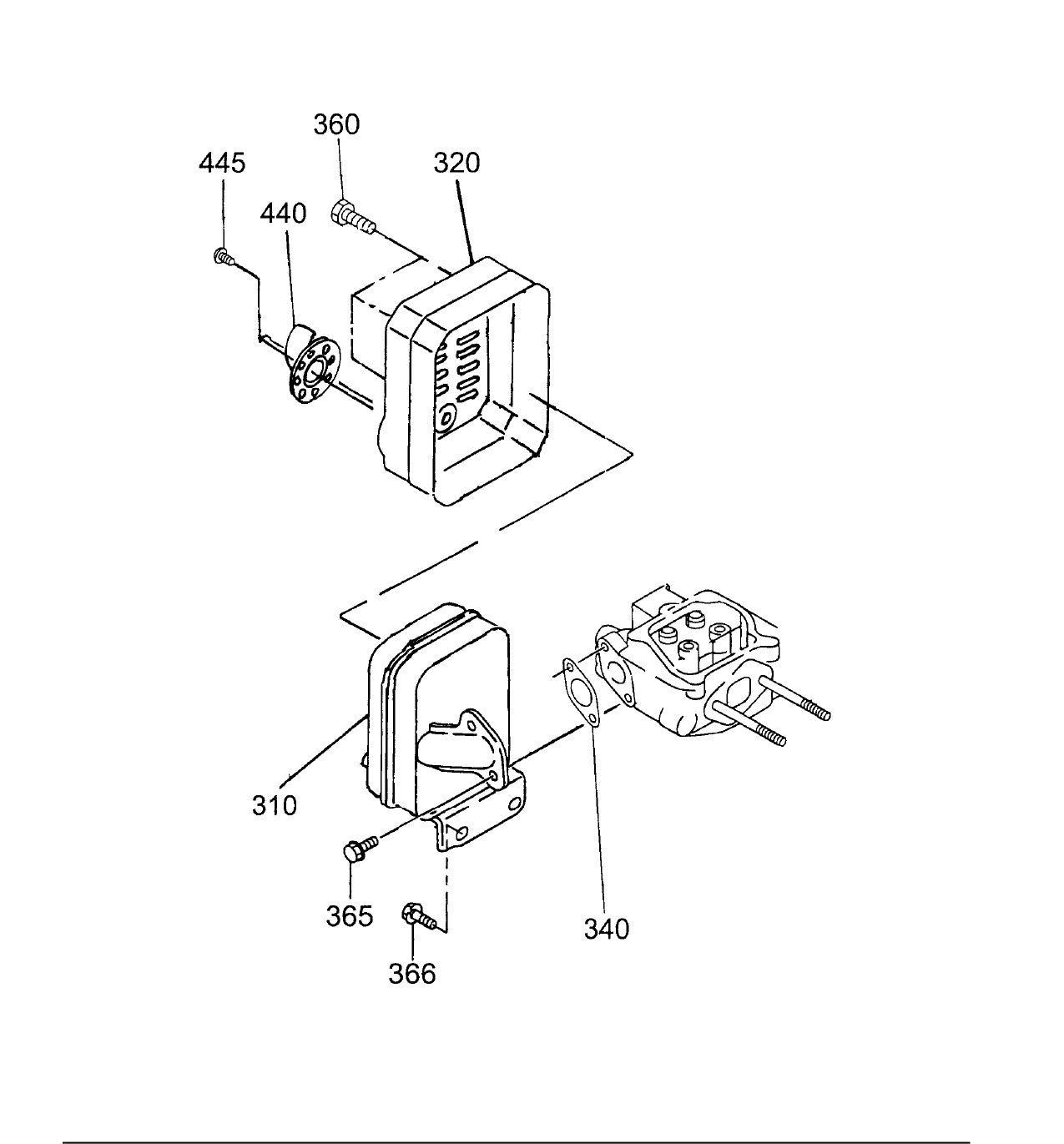MVC40G Robin EH09-2D Muffler Assembly Parts