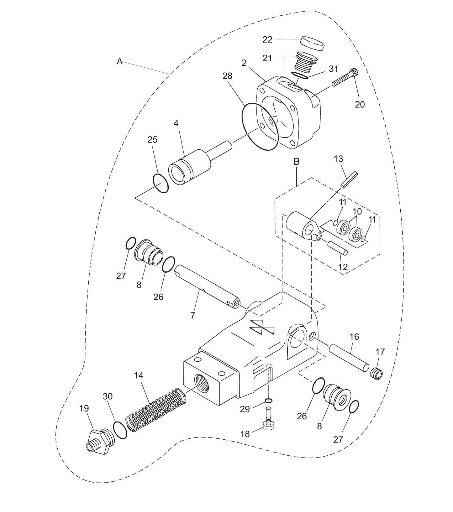 MVH120VGH Hand Pump Assembly Parts