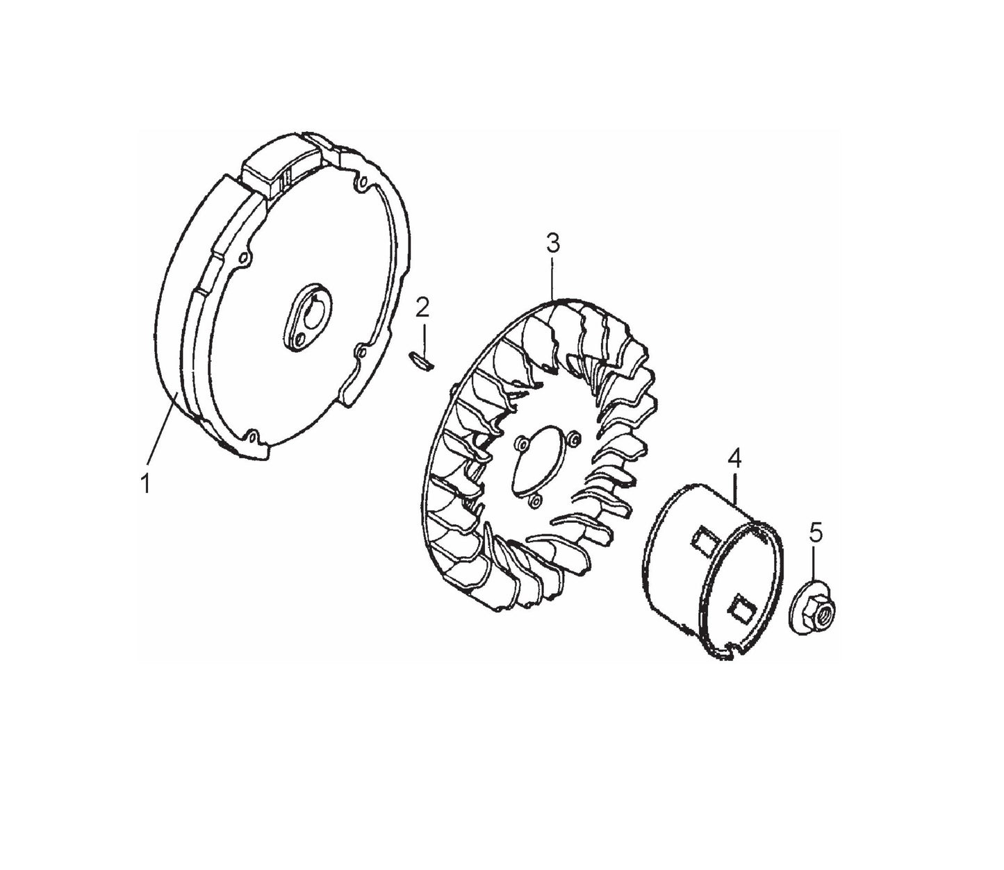 MVH120VGH GX160U1SMX4 Flywheel Assembly Parts