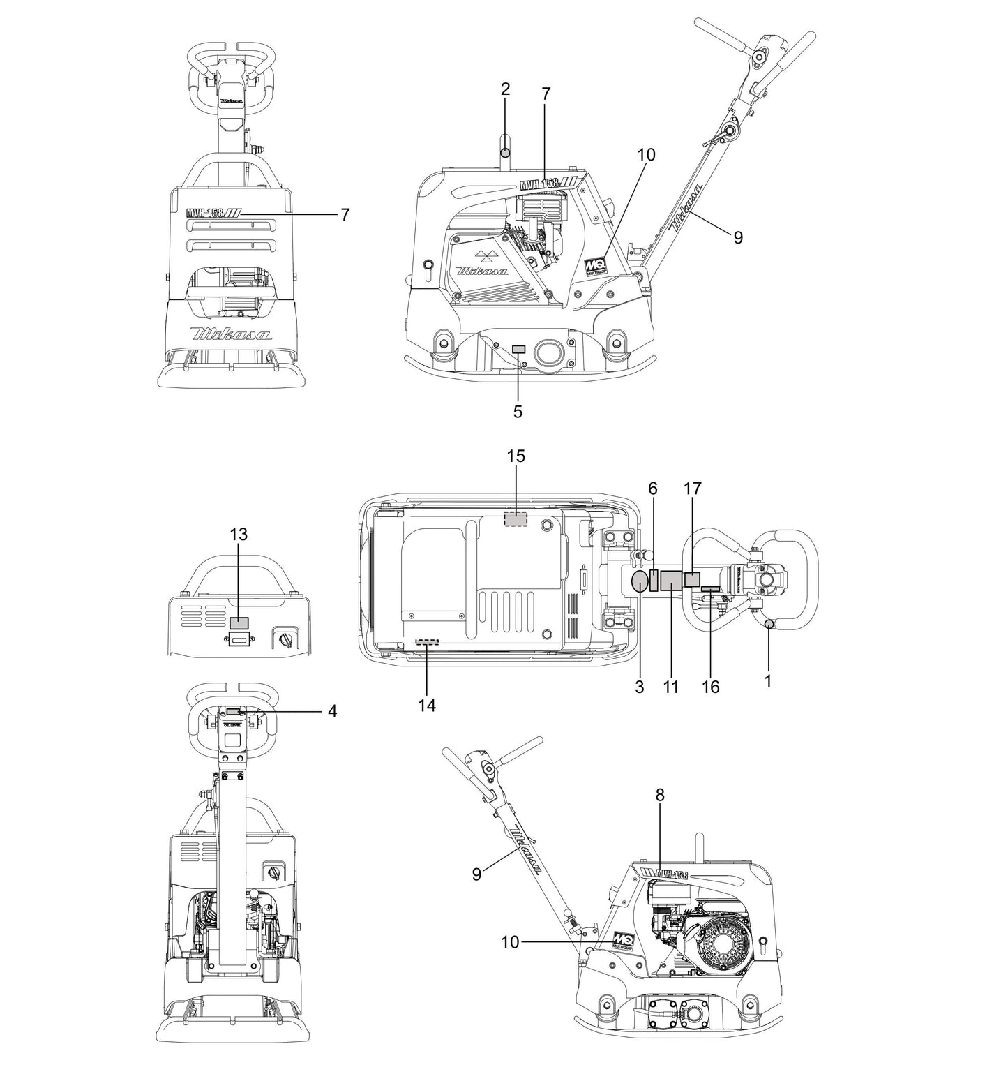 MVH158GH Nameplate And Decals Assembly Parts