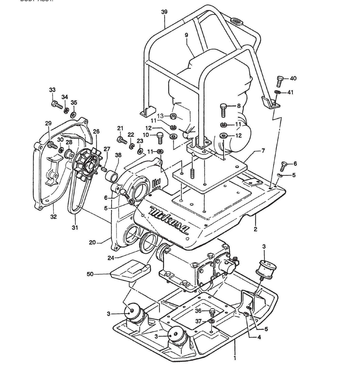 MVH200GH Body Assembly Parts