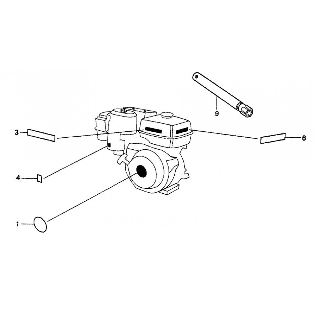 MVH304GHB Honda GX340K1SMX2 Label Assembly Parts