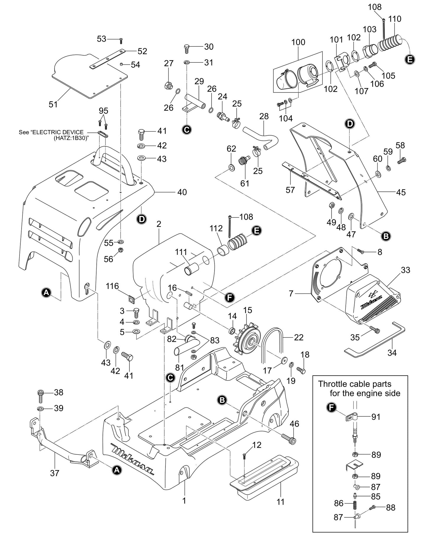 MVH308DZ Base And Engine Assembly Parts