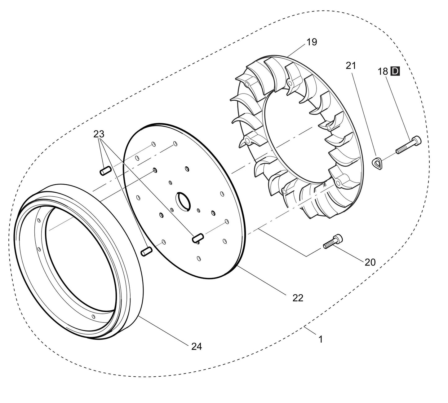 MVH308DZ HATZ 1B30 Engine Blower And Flywheel Assembly Parts