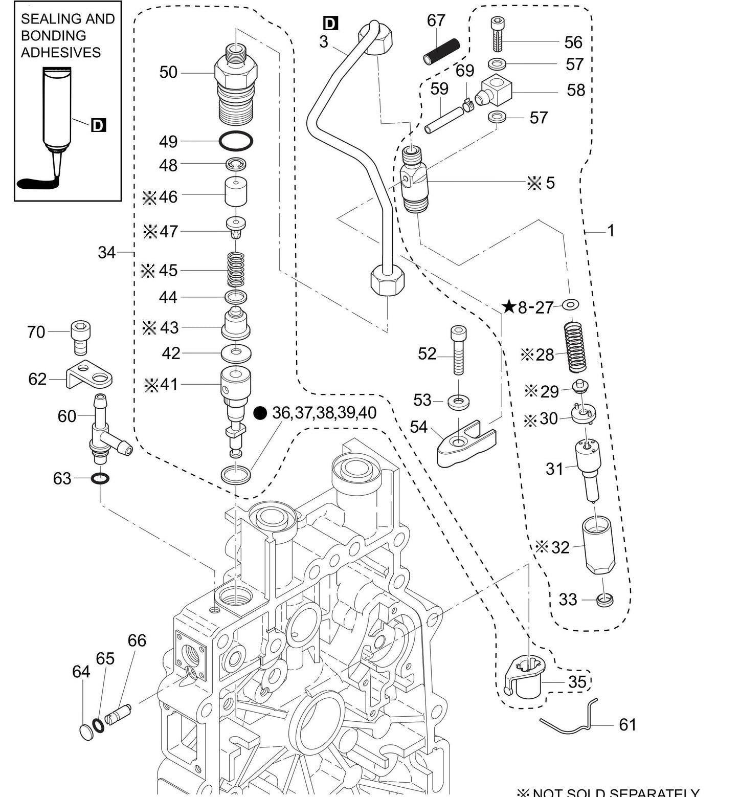 MVH308DZ HATZ 1B30 Engine Injection Equipment Assembly Parts