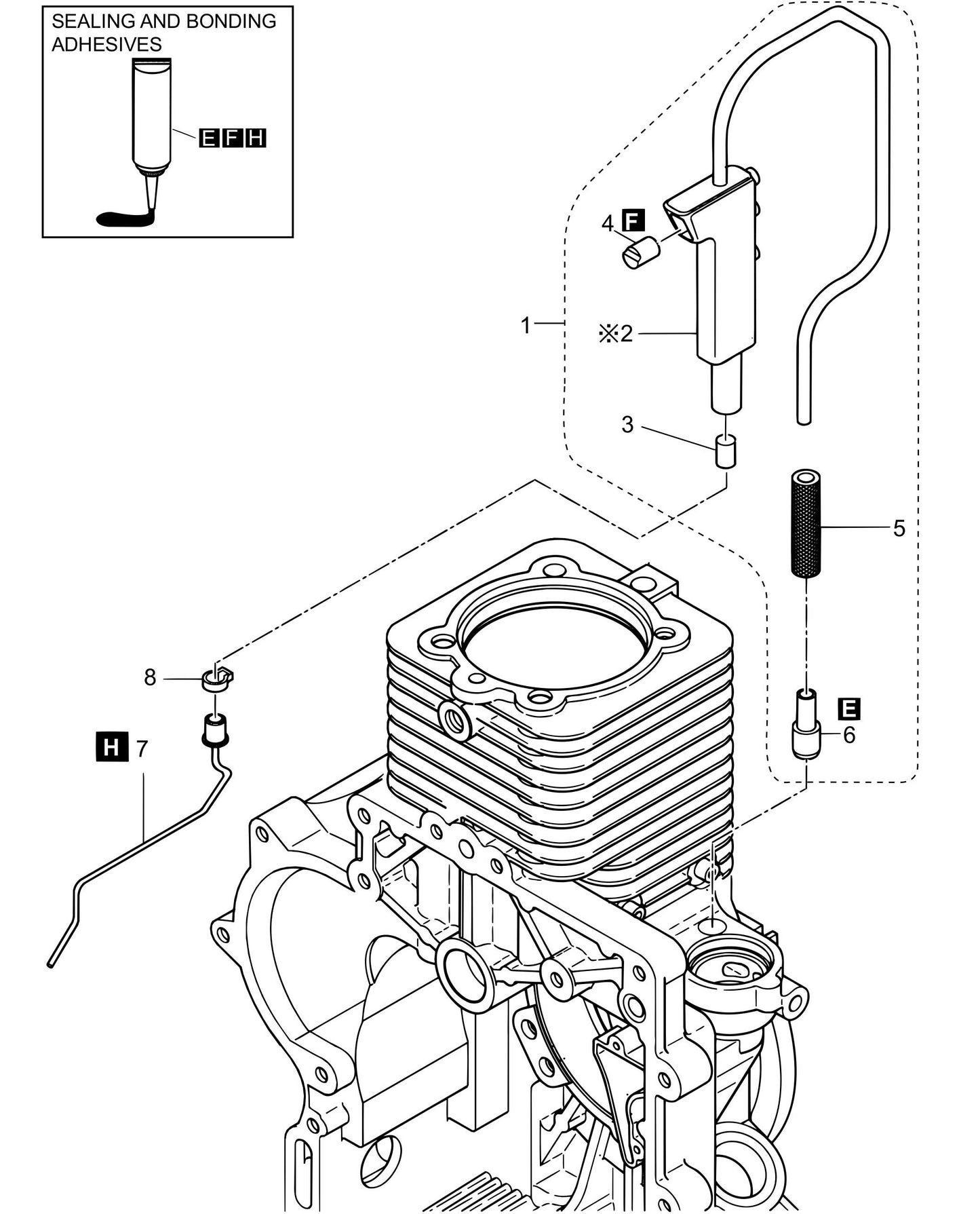 MVH308DZ HATZ 1B30 Engine Crankcase Breathing System Assembly Parts