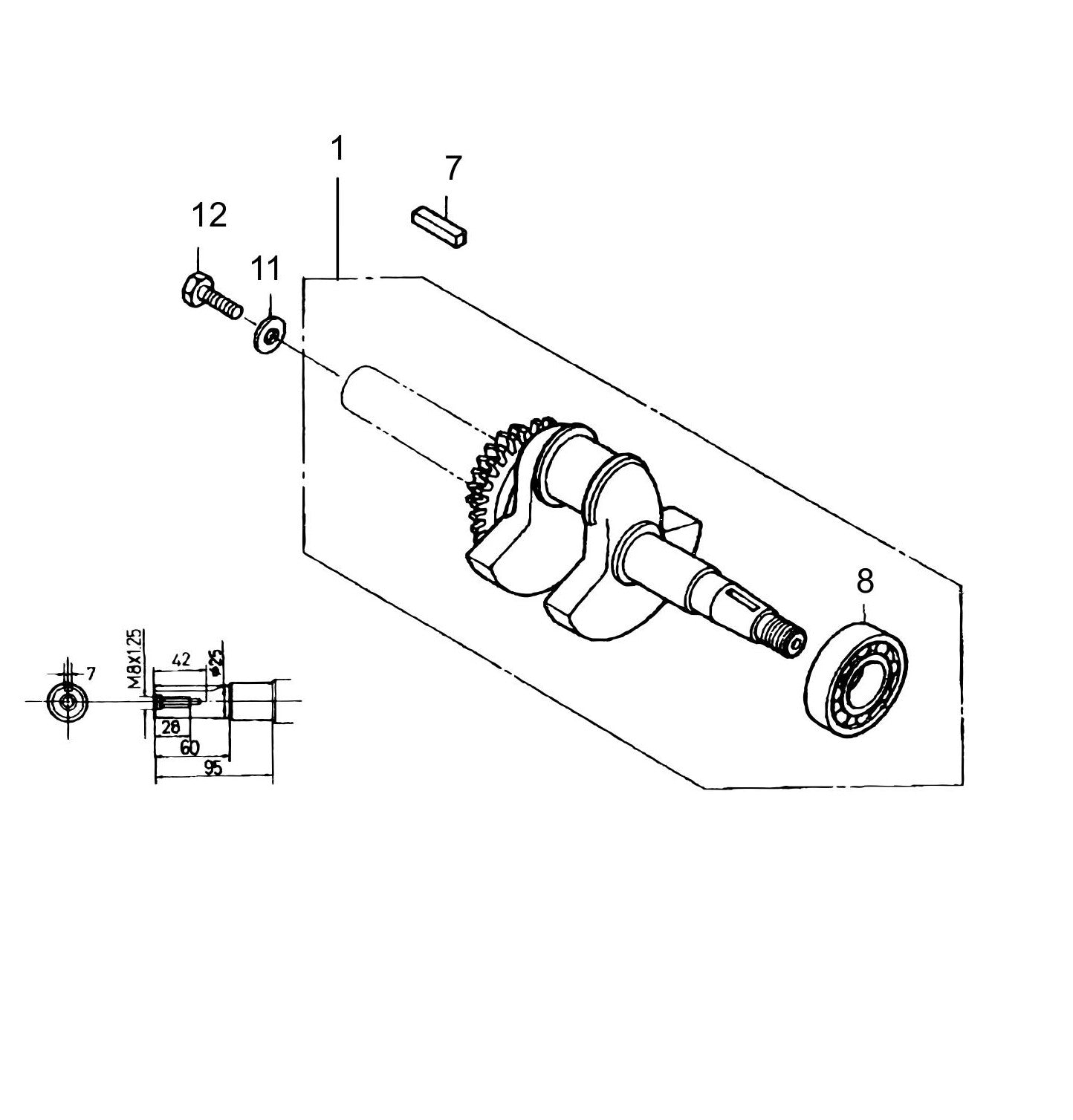 MVH308GH Honda GX270UT2SMXC/SCM Engine Crankshaft Assembly Parts