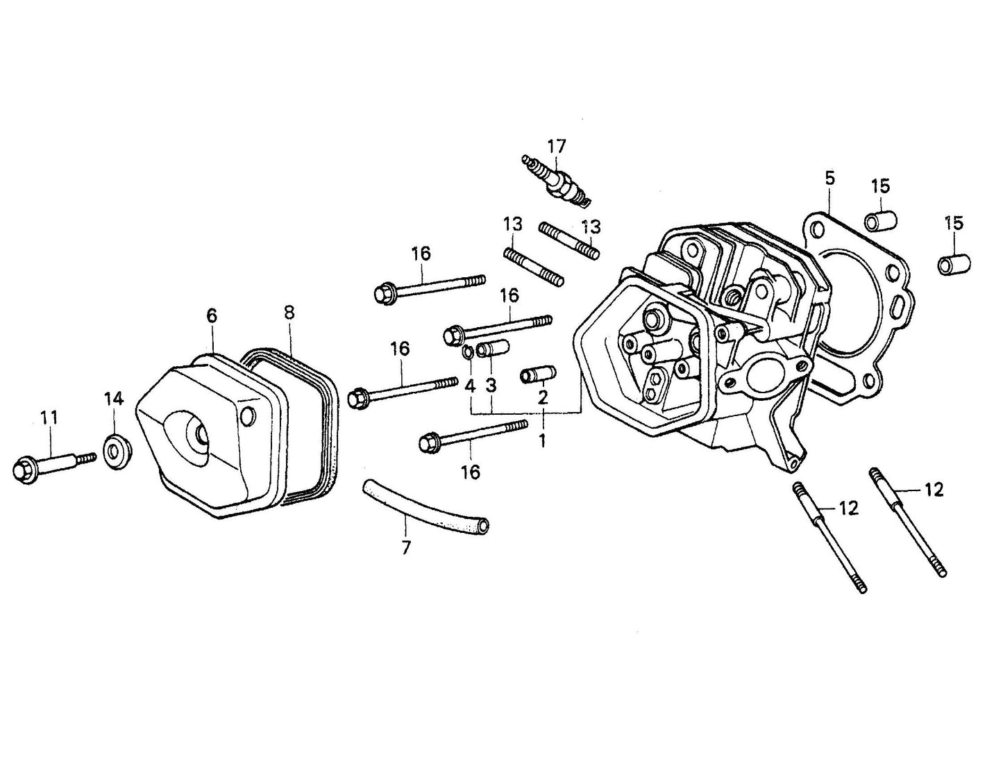 MVH402GHB HONDA GX390K1SMX2 Engine Cylinder Head Assembly Parts