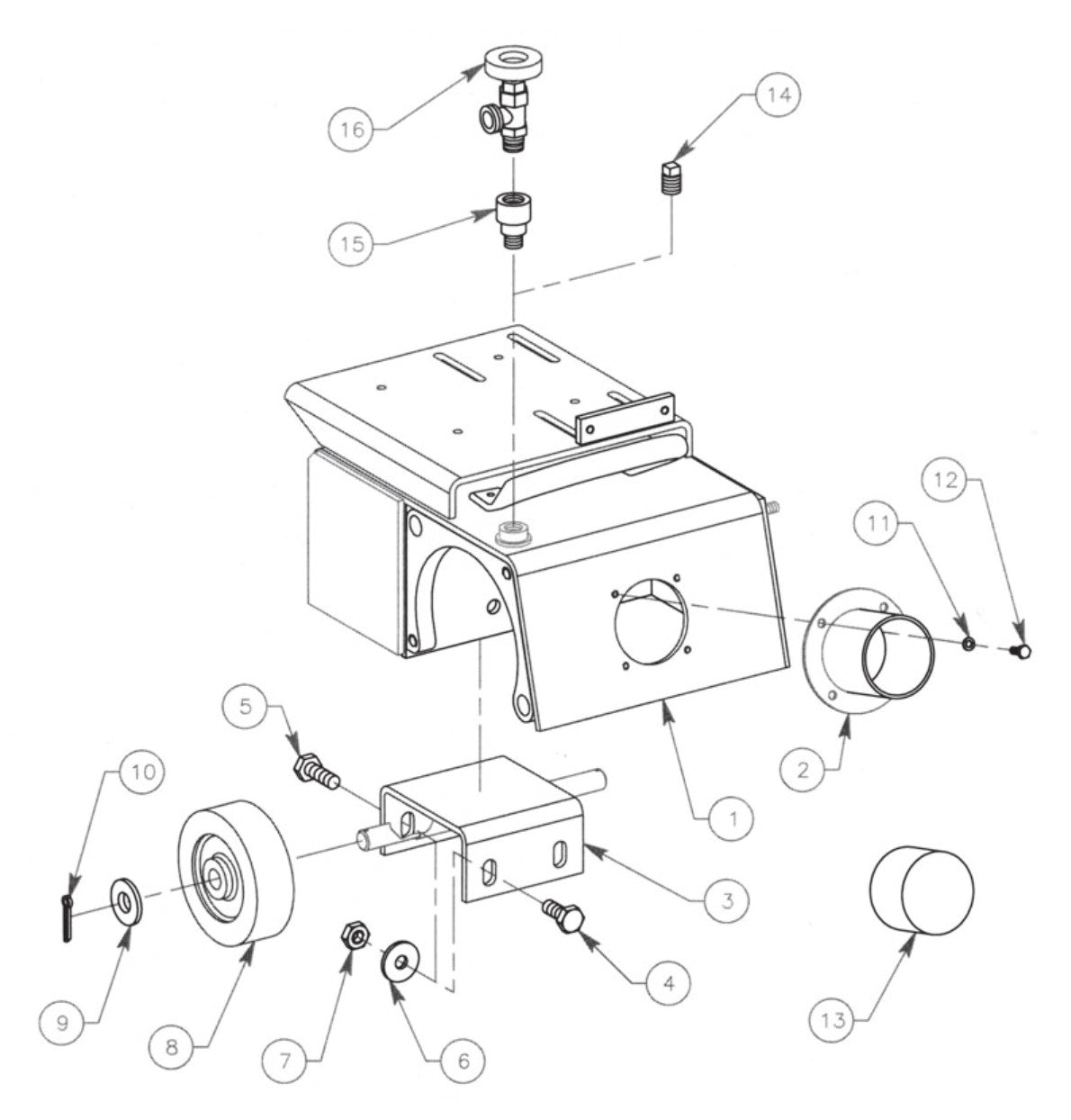 SP8E5HP50 Main Frame Assembly SP8 Series Surface Planers Parts By General Equipment