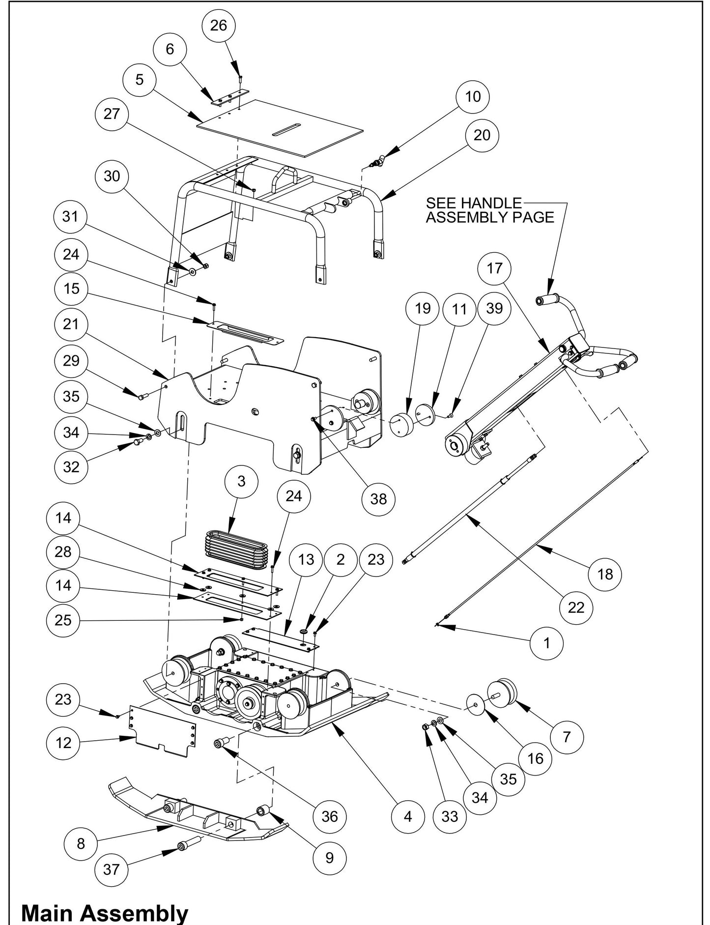 GPR135 Main Assembly Reversible Plate Compactor Parts By MBW
