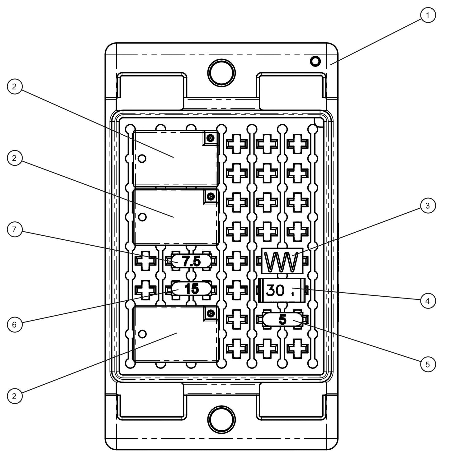 Maxi-Lite (SN 11-001672 to 11-999999) SLS Harness Chief PDM Fuse Box Assembly Parts by Allmand