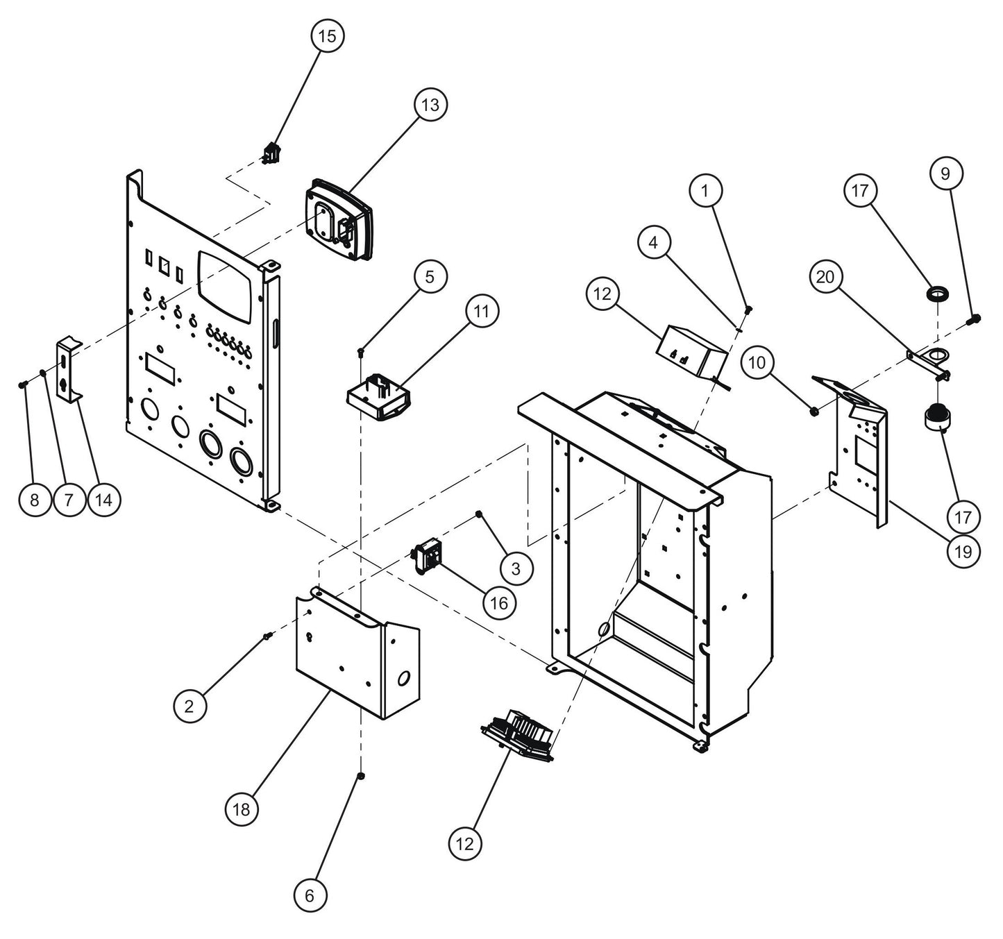 Maxi-Lite (SN 11-001672 to 11-999999) LSC Bussmann Fuse Box Group Assembly Parts by Allmand