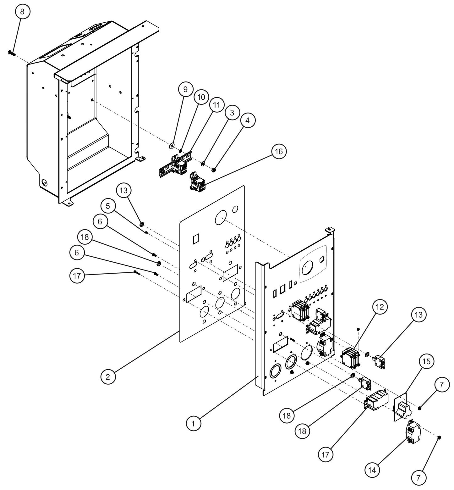 Maxi-Lite (SN 11-001672 to 11-999999) 8kW 1PH 2-30A Twistlock 1-30A RV BSB Outlet Package Assembly Parts by Allmand