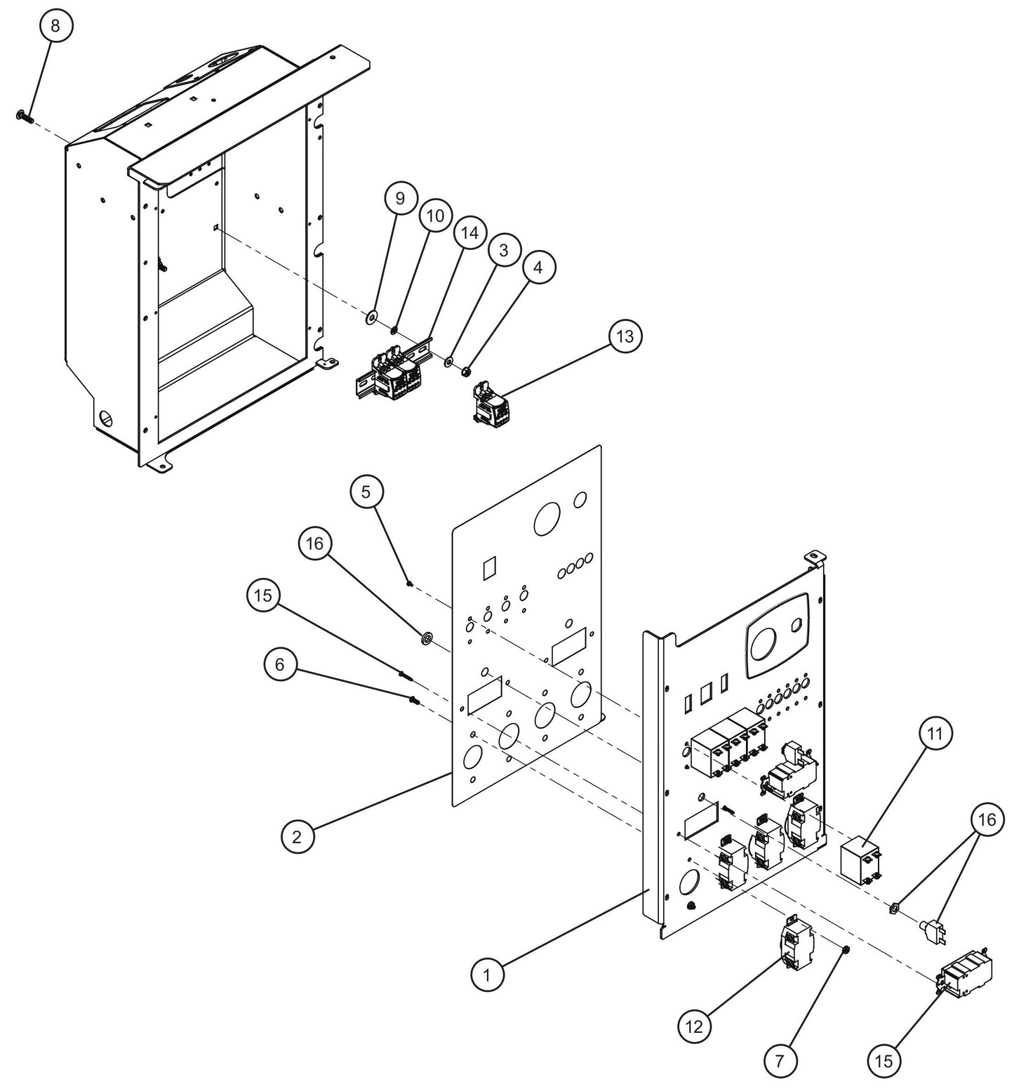 Maxi-Lite (SN 11-001672 to 11-999999) 15/20kW 3PH 4-30A Twistlock Outlet Package-II Assembly Parts by Allmand