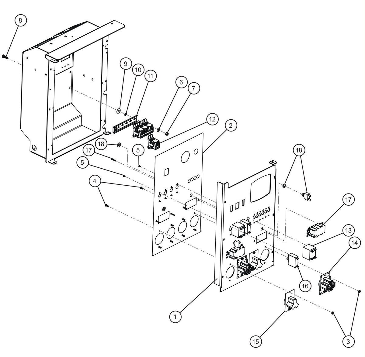 Maxi-Lite (SN 11-001672 to 11-999999) 15/20kW 1PH 2-30A RV 2-50A NEMA Outlet Package Assembly Parts by Allmand