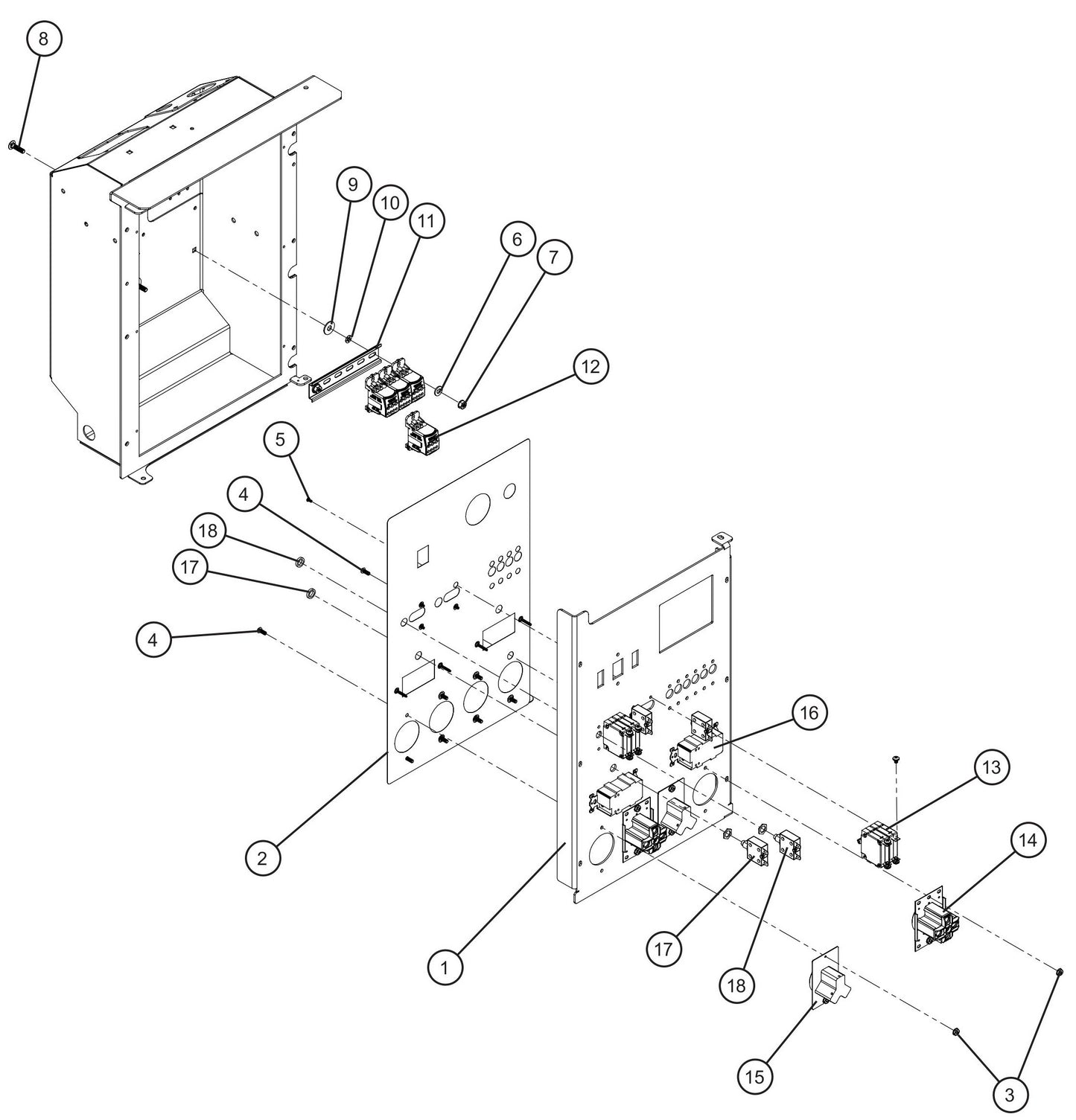 Maxi-Lite (SN 11-001672 to 11-999999) 15/20kW 1PH 2-30A RV 2-50A NEMA BSB Outlet Package Assembly Parts by Allmand