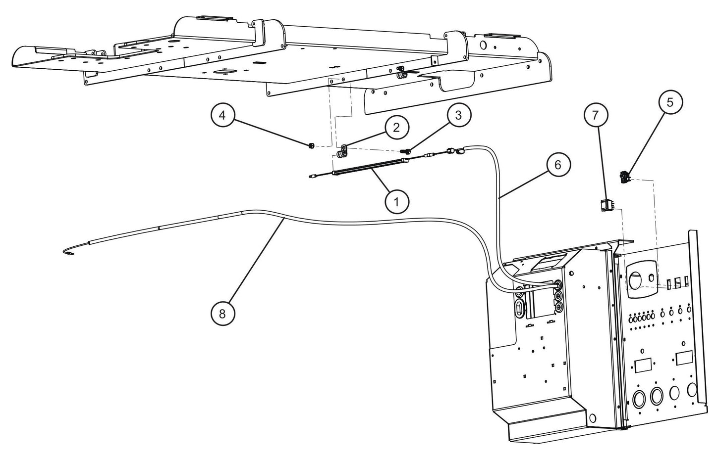 Maxi-Lite (SN 11-001672 to 11-999999) Tower Switch and Interior Work Light Assembly Parts by Allmand