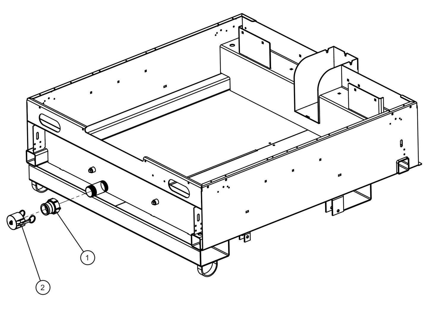 Maxi-Lite (SN 11-001672 to 11-999999) Fluid Containment Drain Cap Assembly Parts by Allmand
