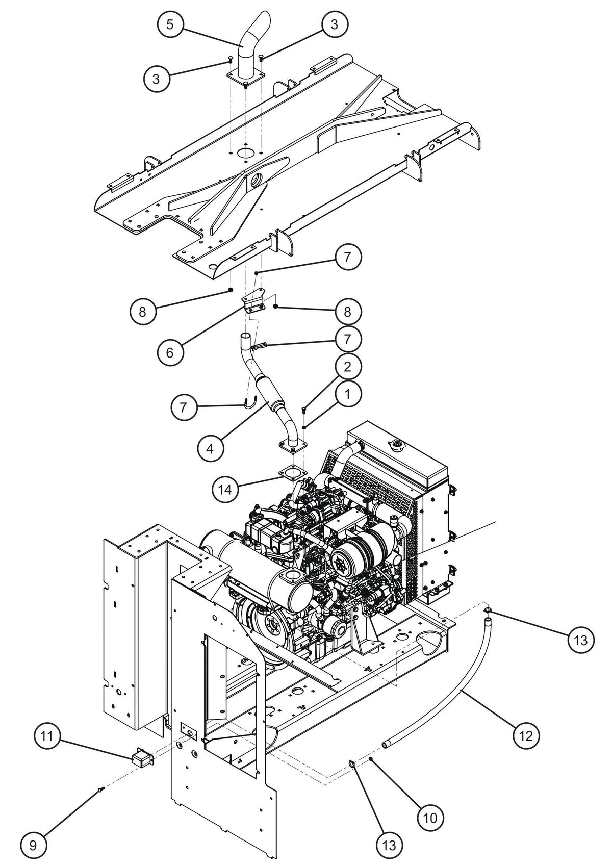 Maxi-Lite (SN 11-001672 to 11-999999) Isuzu 4LE2T Engine DSE 4520 Assembly Group (3 of 4) Parts by Allmand