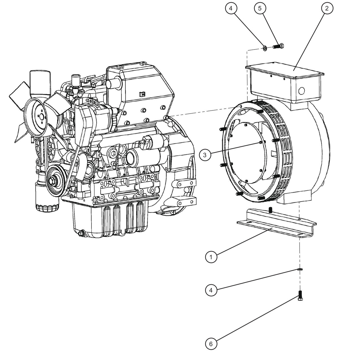 Maxi-Lite (SN 11-001672 to 11-999999) 8kW Marathon Generator Assembly Parts by Allmand