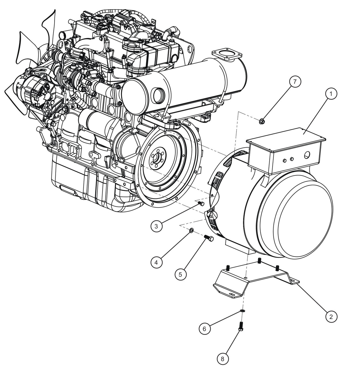 Maxi-Lite (SN 11-001672 to 11-999999) 20kW 1PH Marathon Generator Assembly Parts by Allmand