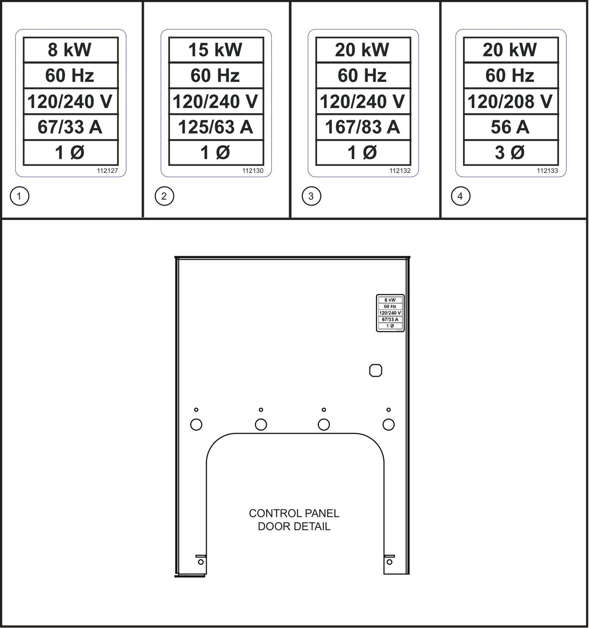 Maxi-Lite (SN 11-001672 to 11-999999) Electrical Decals (3 of 3) Assembly Parts by Allmand