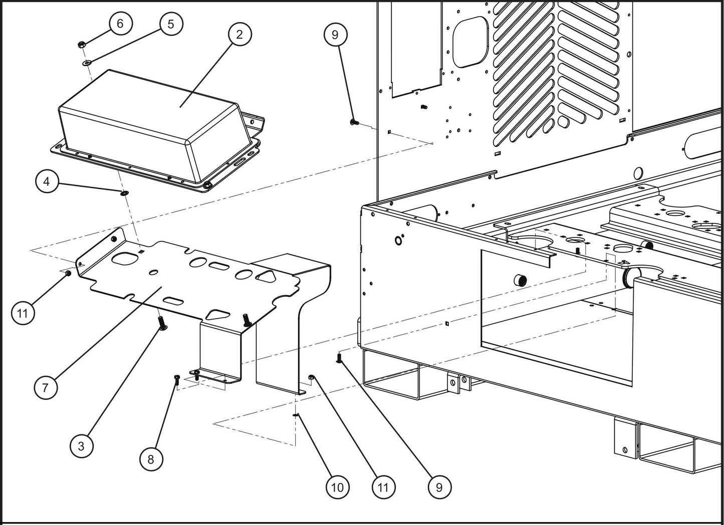 LD Series Maxi-Lite II-1000W Lamps w/ 50Hz 220V Ballast Boxes (2 of 2) Assembly Parts By Allmand