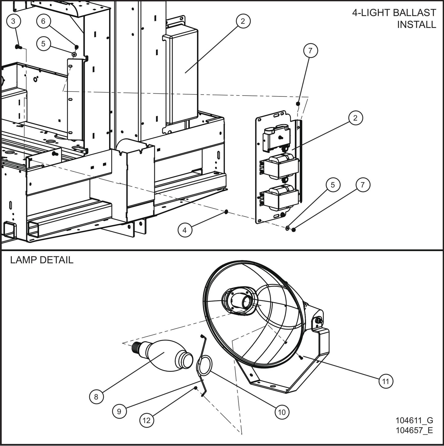 V-Series Maxi-Lite II 1000W Lamps w/ 60Hz 120V Ballast Boxes (1 of 2) Assembly Parts By Allmand