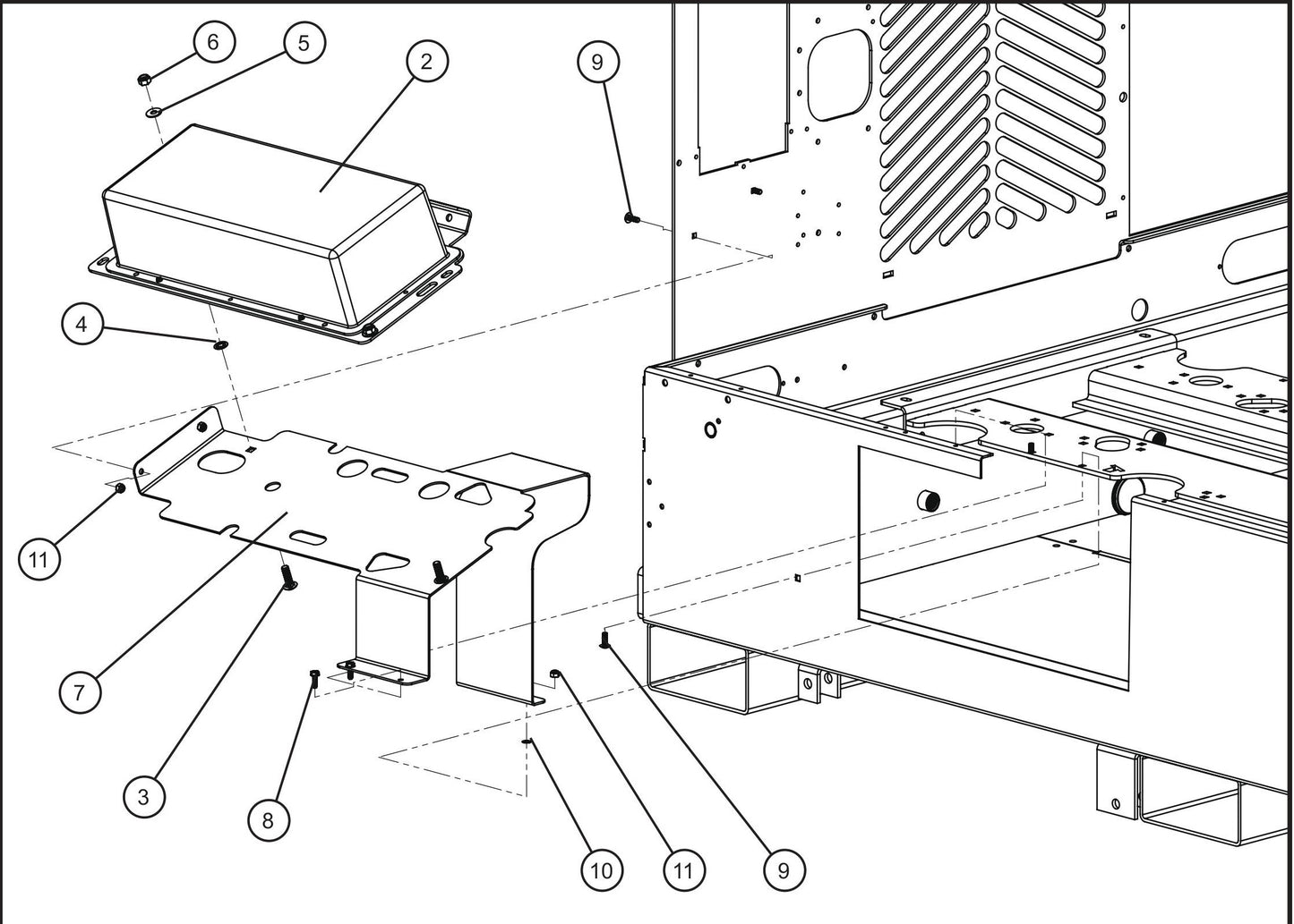 LD Series Maxi-Lite II-1000W Lamps w/ 60Hz 120V Ballast Boxes (2 of 2) Assembly Parts By Allmand