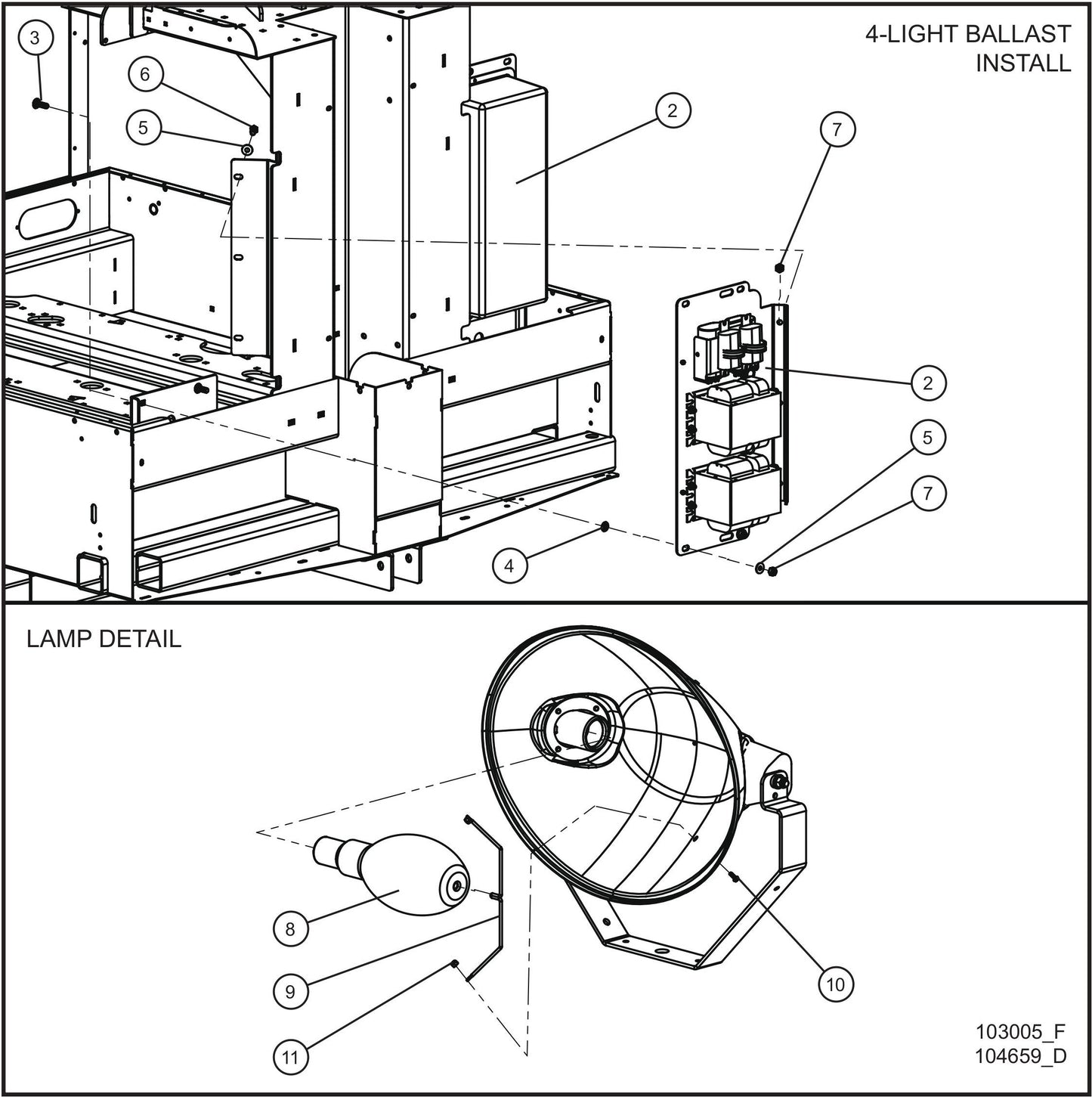 LD Series Maxi-Lite II-1000W HPS Lamps w/ 60Hz 120V Ballast Boxes (1 of 2) Assembly Parts By Allmand