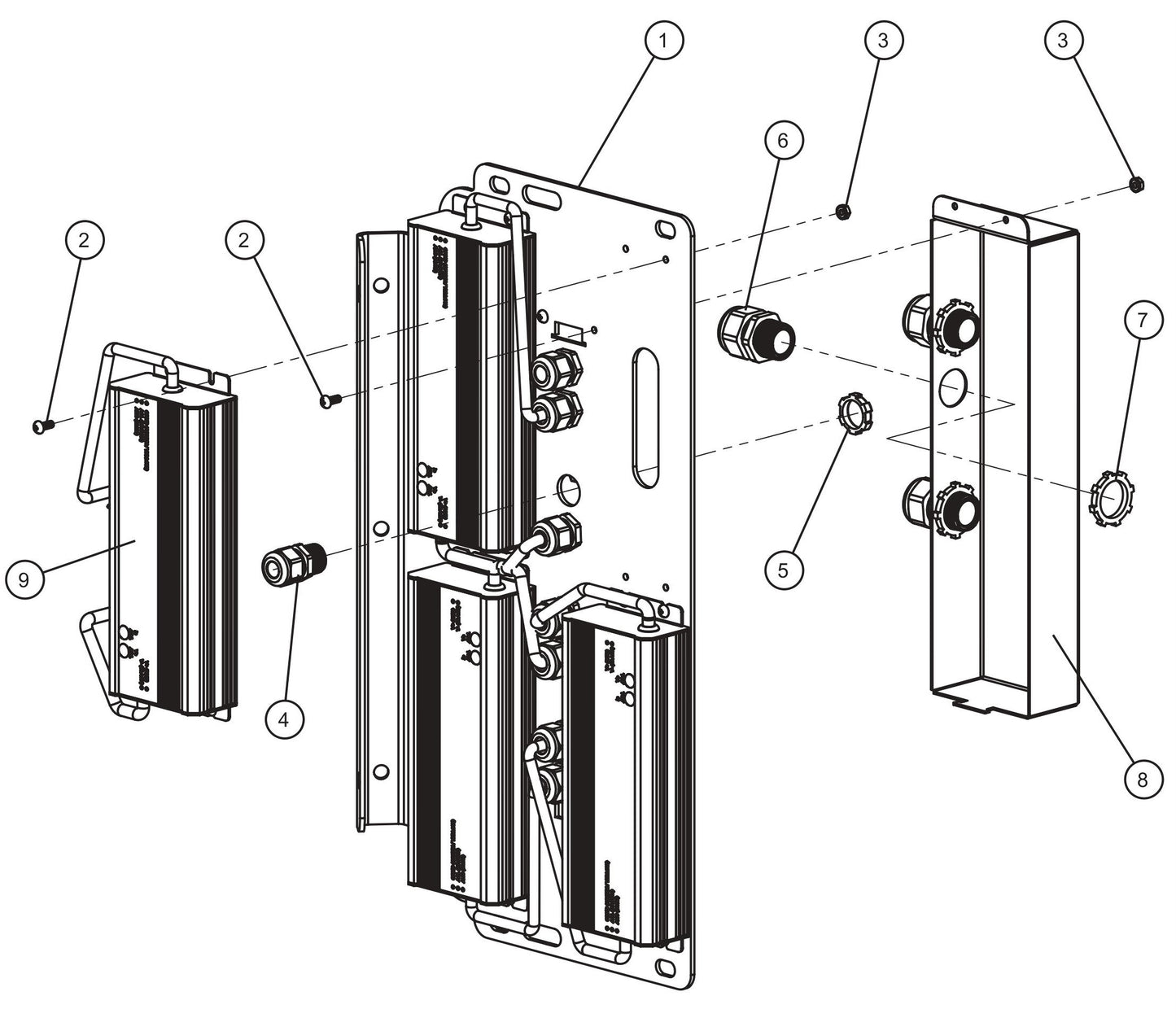 LD Series Maxi-Lite II-Conssin LED 4 Driver Assembly Parts By Allmand