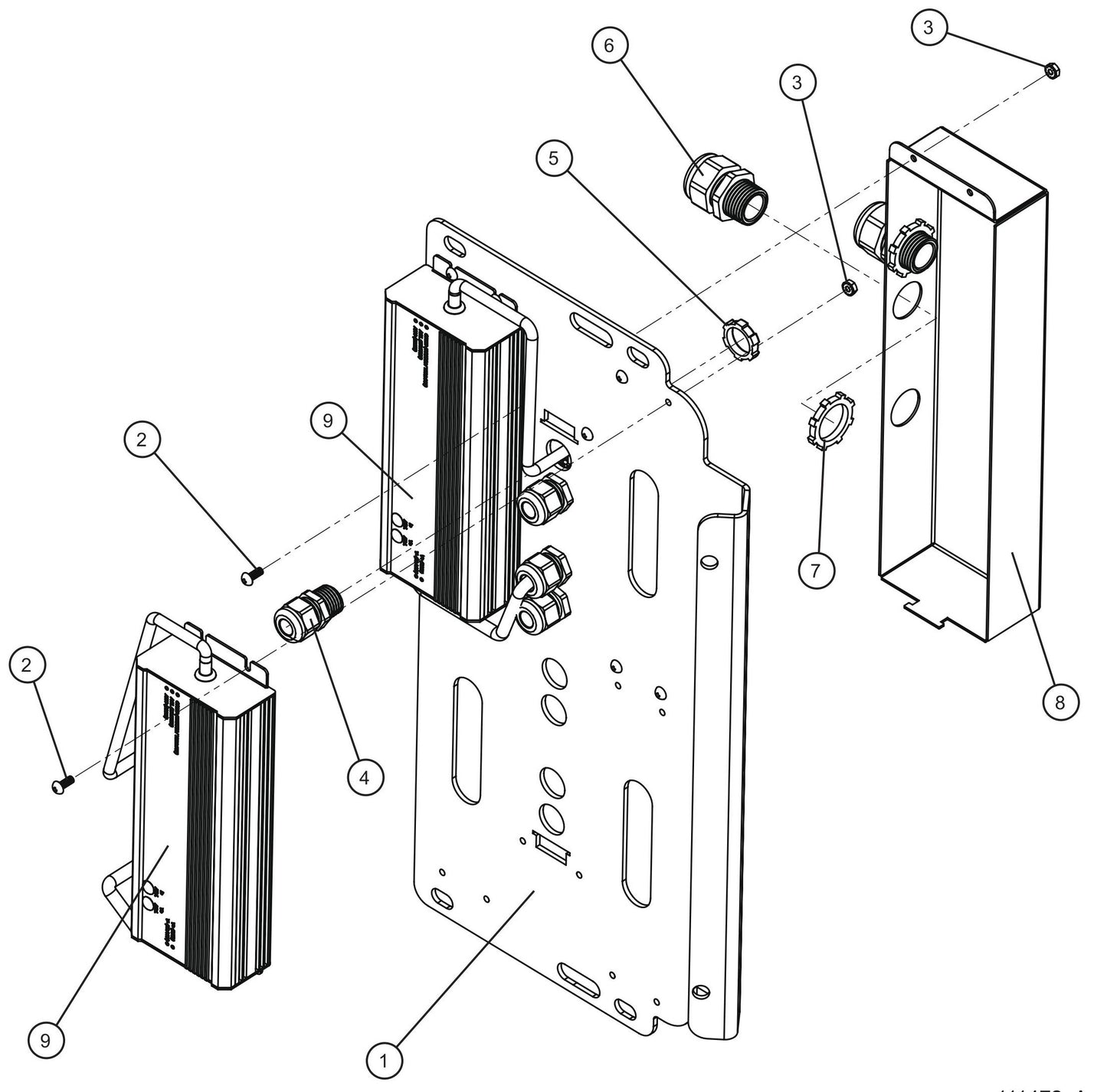 LD Series Maxi-Lite II-Conssin LED 2 Driver Assembly Parts By Allmand