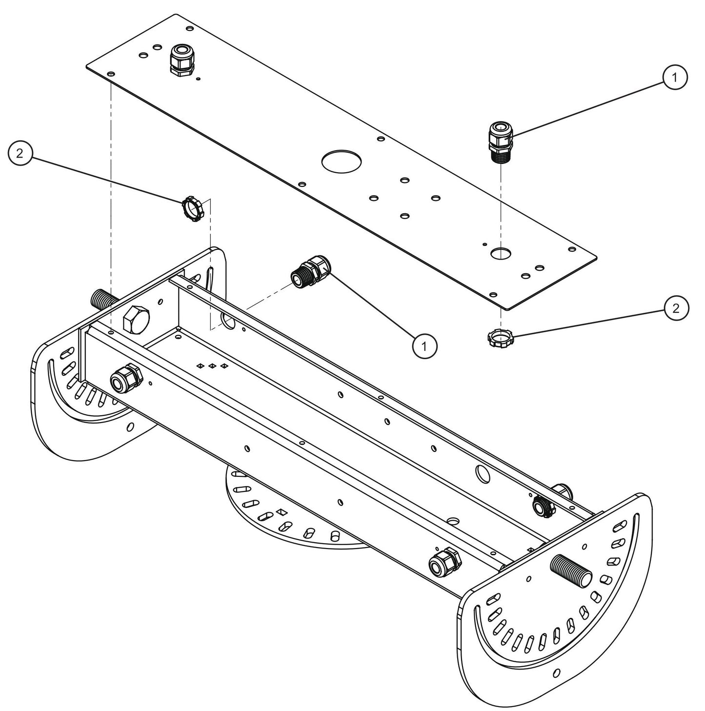 V-Series Maxi-Lite II 6-LED Light Solid Wired Lamp Connector Assembly Parts By Allmand