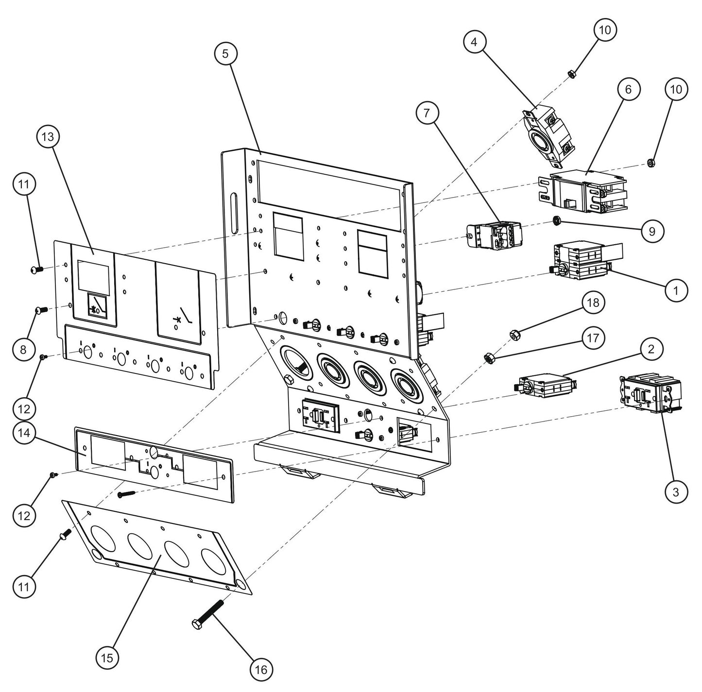 LD Series Maxi-Lite II Outlet Panel 15kW CSA UL489 Assembly Parts By Allmand