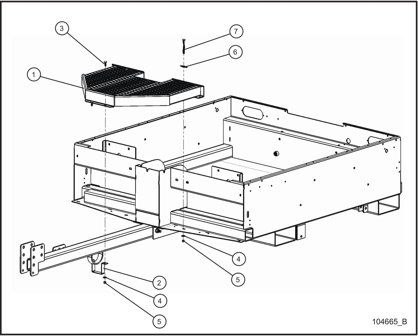 LD Series Maxi-Lite II-Tongue Platform Install Group Assembly Parts By Allmand