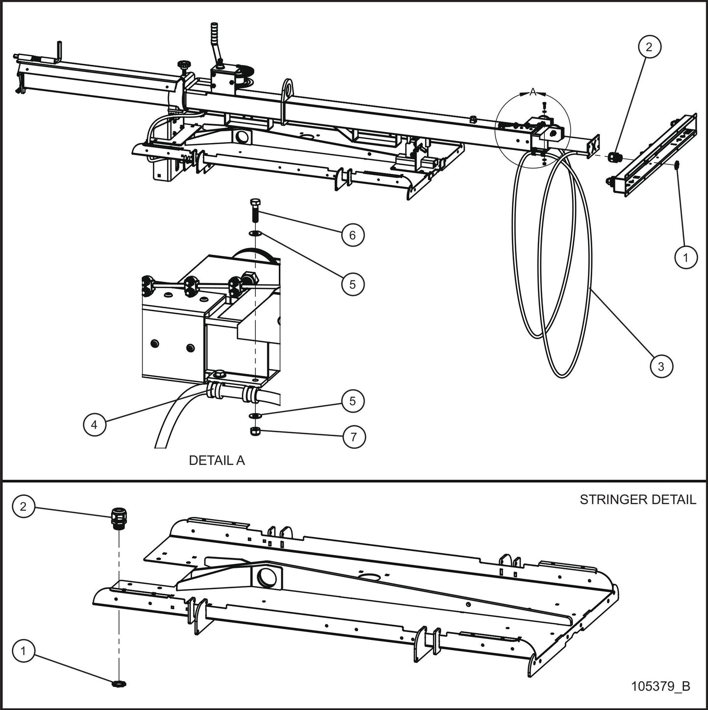 V-Series Maxi-Lite II Laydown Tower 14/7 Cord Group Assembly Parts By Allmand