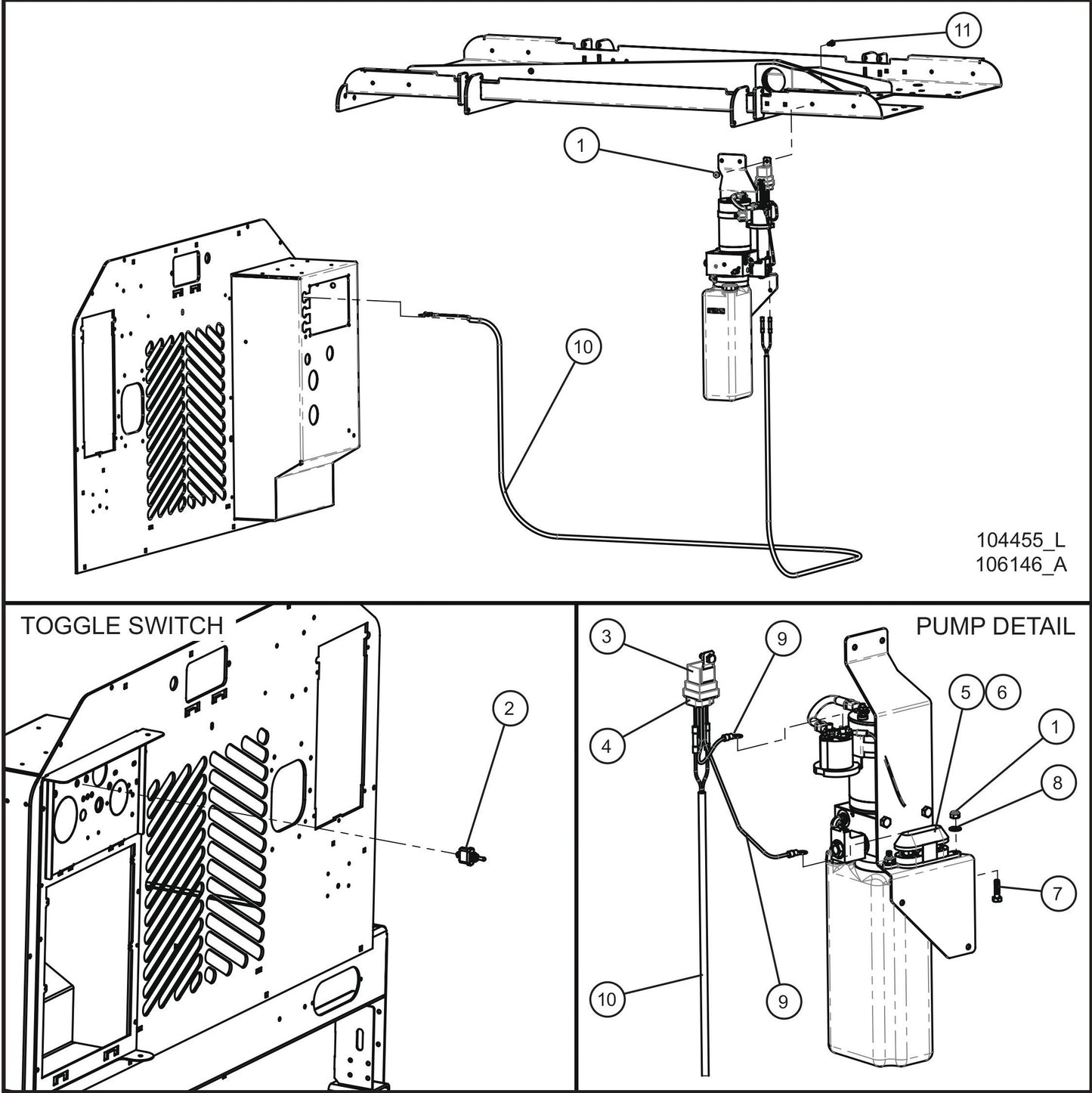 LD Series Maxi-Lite II-Vertical Tower Trailer Components (1 of 2) Assembly Parts By Allmand