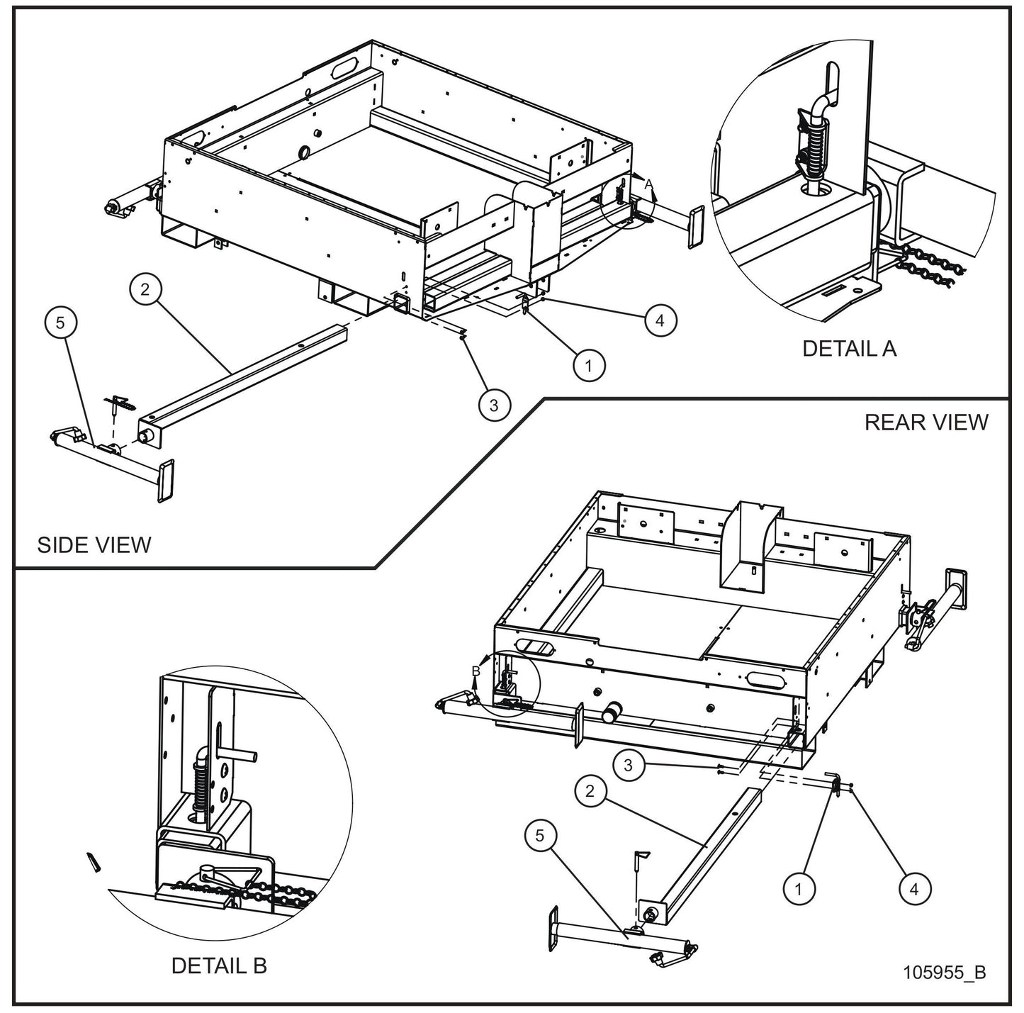 Maxi-Lite (SN 11-001672 to 11-999999) Outriggers Assembly Parts by Allmand