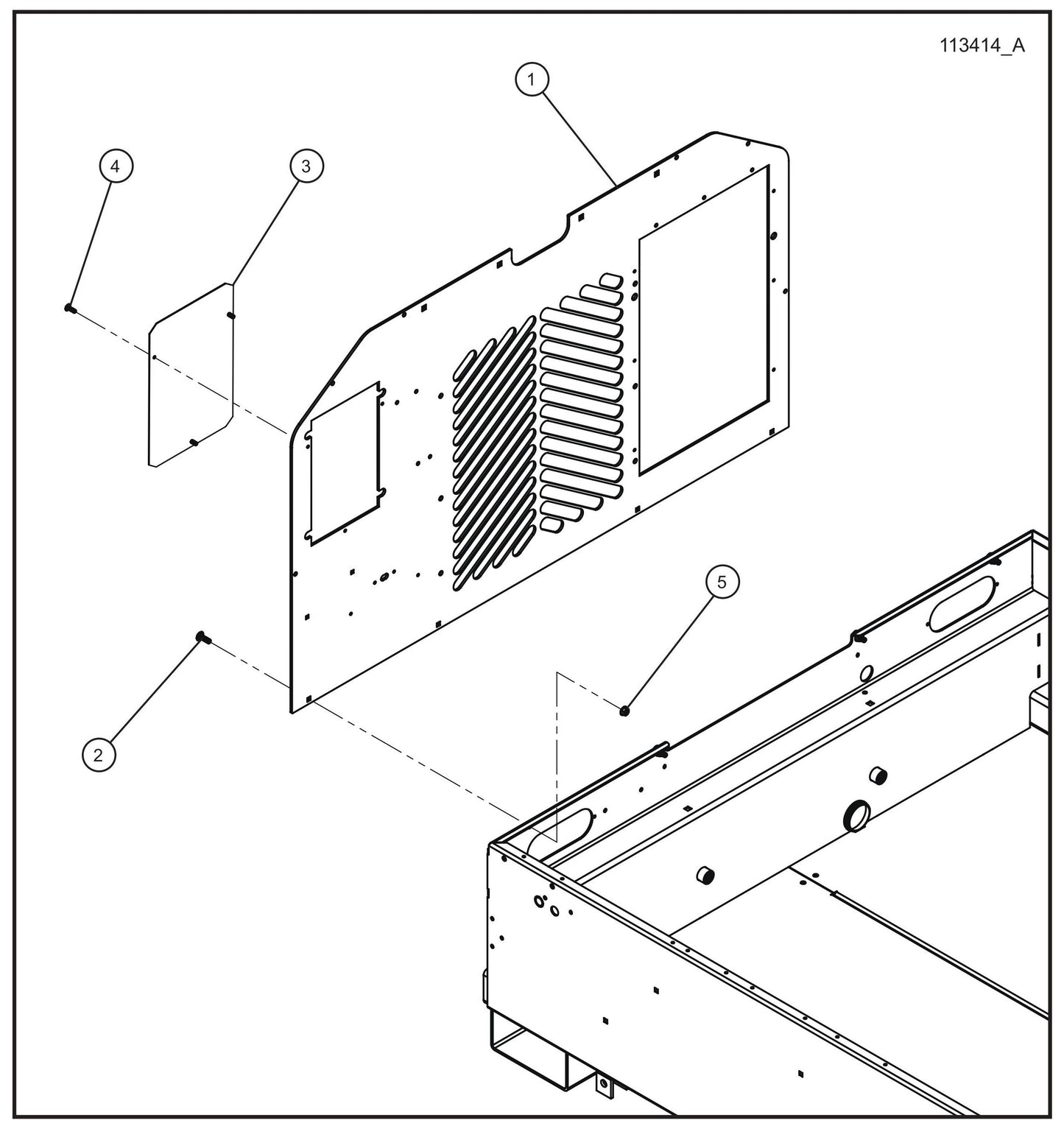 Maxi-Lite (SN 11-001672 to 11-999999) Isuzu Rear Panel Assembly Parts by Allmand