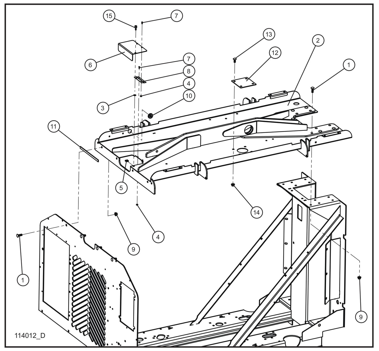 Maxi-Lite (SN 11-001672 to 11-999999) Stringer Assembly Parts by Allmand